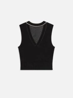 The Varsity Vest -- Black Multi -Frame Fashion Shop WE25KSW024 BKMU B