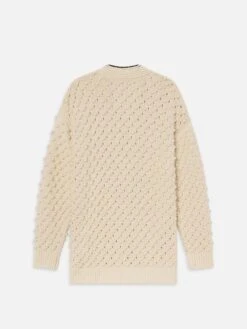 The Bauble Cardigan -- Cream 9 The Bauble Cardigan -- Cream -Frame Fashion Shop WE25KSW029 CREA B