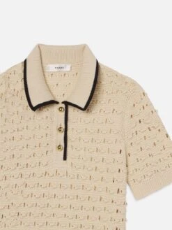 The Bauble Polo -- Cream -Frame Fashion Shop WE25KSW043 CREA DET