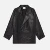 Oversized Leather Jacket -- Black