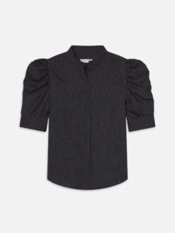 The Polka Dot Gillian Top -- Navy Multi