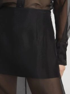 The Silk Organza Skirt -- Black -Frame Fashion Shop WE25WSH023 BLK WE25WSK002 BLK 2611