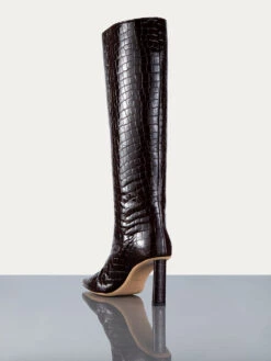 Odette Boot -- Espresso Croc -Frame Fashion Shop WF23SBO011 ESCR 2