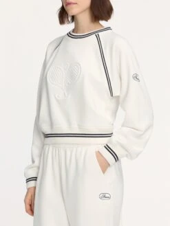 The Tennis Sweatshirt -- White -Frame Fashion Shop WF25JPA001 WHT WF25JSS004 WHT 13036 9bd49c0c ed9b 4f13 9499 57a439eb9e99