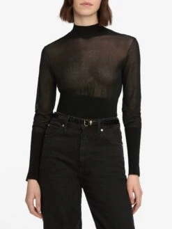 The Sleek Sweater -- Black -Frame Fashion Shop WF25KSW006 BLK 12469