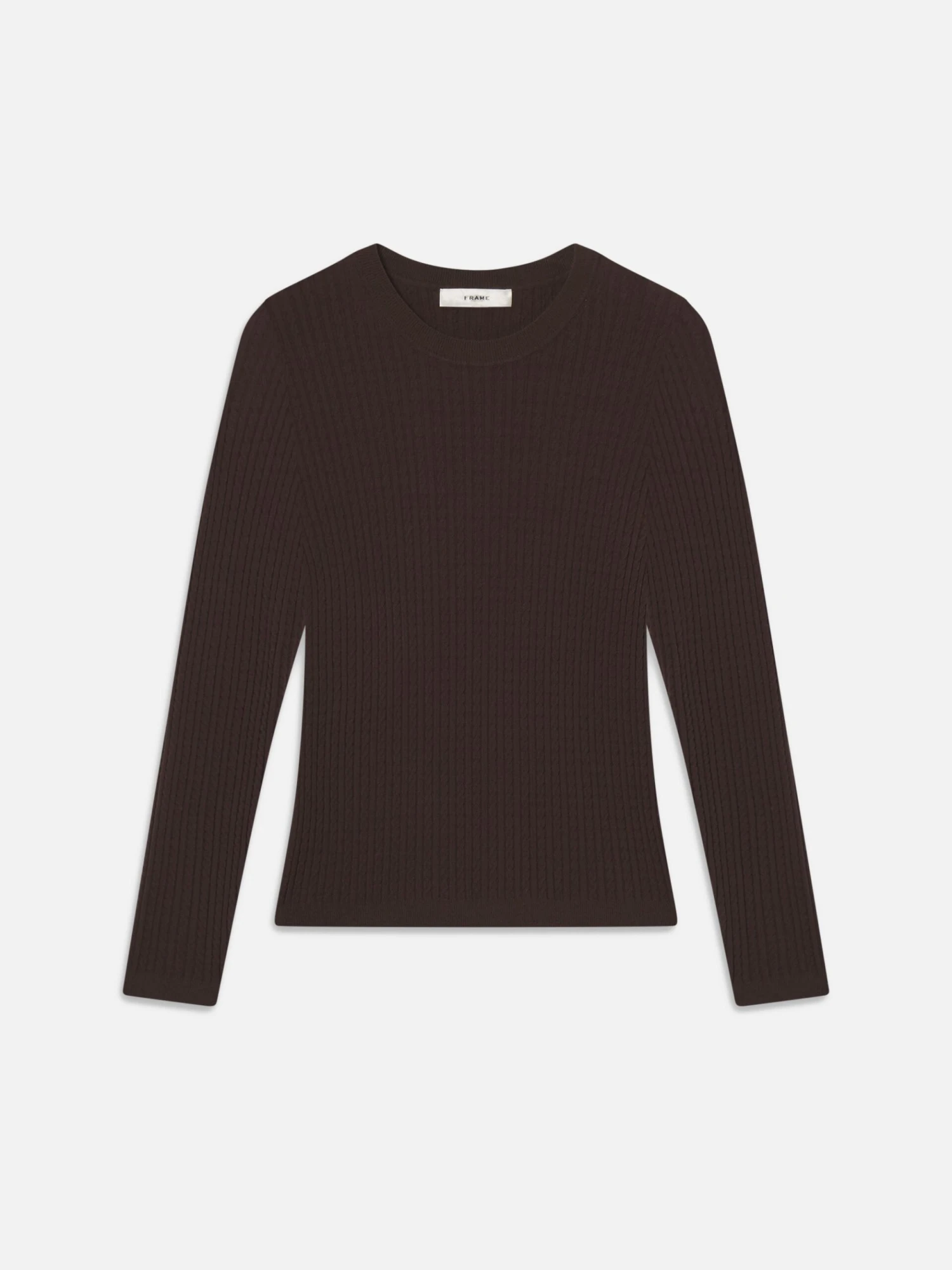 The Fine Cable Sweater -- Coffee 1 The Fine Cable Sweater -- Coffee