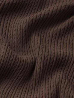 The Fine Cable Sweater -- Coffee 11 The Fine Cable Sweater -- Coffee -Frame Fashion Shop WF25KSW014 CFFE FABRICDETAIL