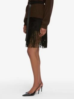 The Saddle Skirt -- Black -Frame Fashion Shop WF25KSW020 CFFE WF25ABT007 BLK WF25LSK003 BLK 4882