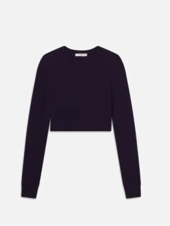 The Cashmere School Crew Sweater -- Royal Purple
