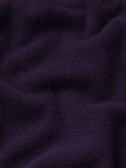 The Cashmere School Crew Sweater -- Royal Purple 13 The Cashmere School Crew Sweater -- Royal Purple -Frame Fashion Shop WF25KSW023 RYPL FABRICDETAIL