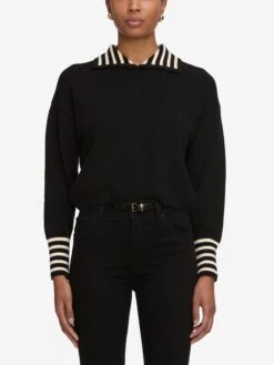 The Sailor Pullover -- Black Multi -Frame Fashion Shop WF25KSW026 BKMU 9464