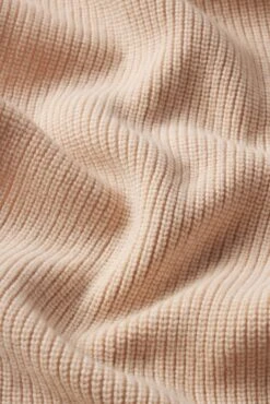 The Scarf Sweater -- Pink Sand -Frame Fashion Shop WF25KSW031 PKSD FABRICDETAIL