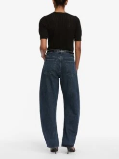 The Ladder Pointelle Sweater -- Black -Frame Fashion Shop WF25KSW039 BLK 10758