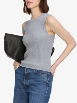 The Fine Cable Tank -- Grey Blue 11 The Fine Cable Tank -- Grey Blue -Frame Fashion Shop WF25KSW043 GYBL 4810