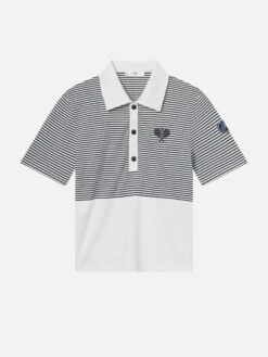 The Tennis Polo -- White Multi
