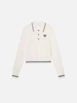The Long Sleeve Tennis Polo -- White