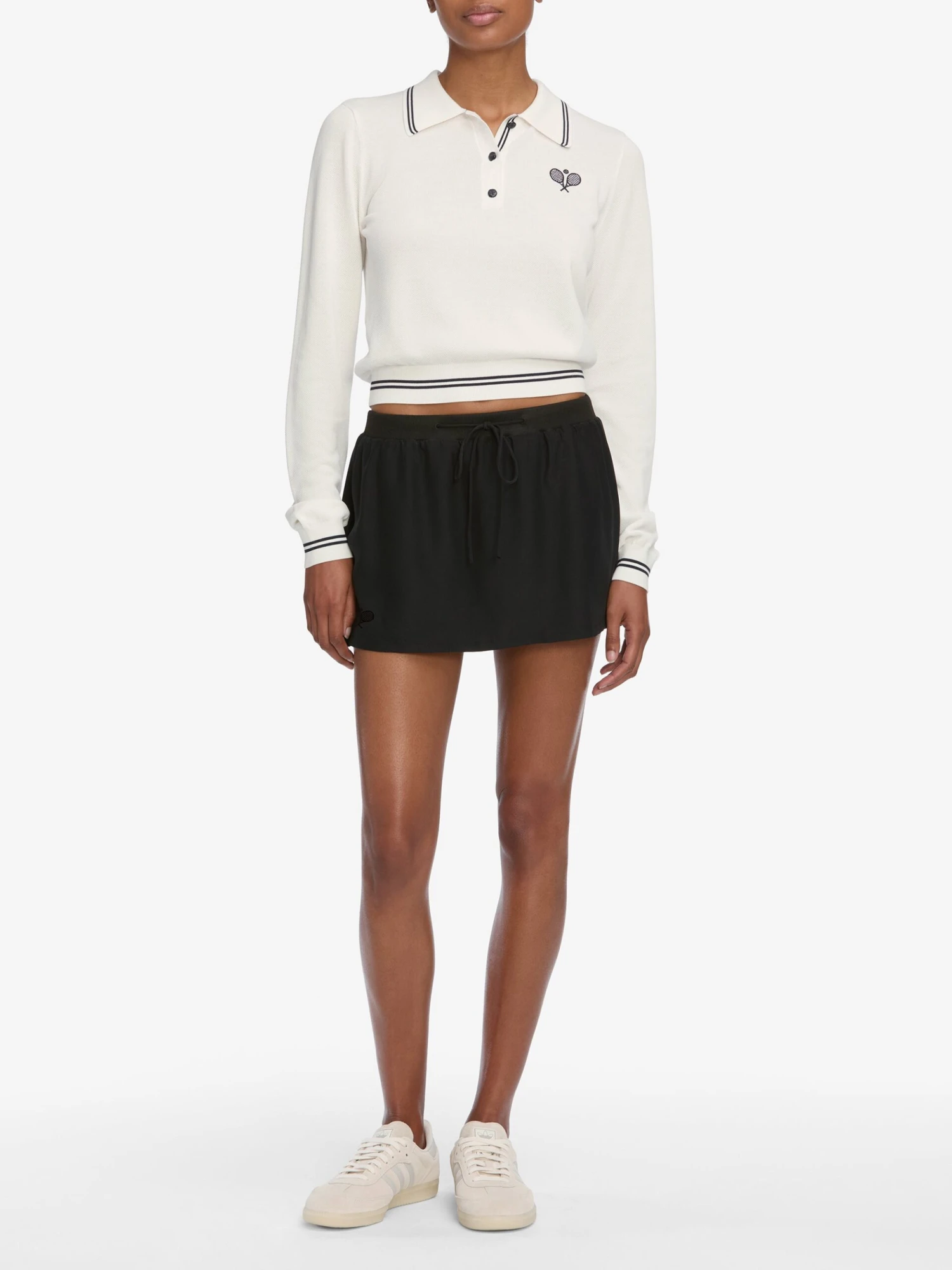 The Tennis Drawstring Skirt -- Navy 2 The Tennis Drawstring Skirt -- Navy - Image 2