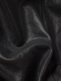 The Leather Harrington Jacket -- Black -Frame Fashion Shop WF25LJA002 BLK FABRICDETAIL