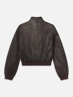 The Leather Harrington Jacket -- Coffee 6 The Leather Harrington Jacket -- Coffee -Frame Fashion Shop WF25LJA003 CFFE B