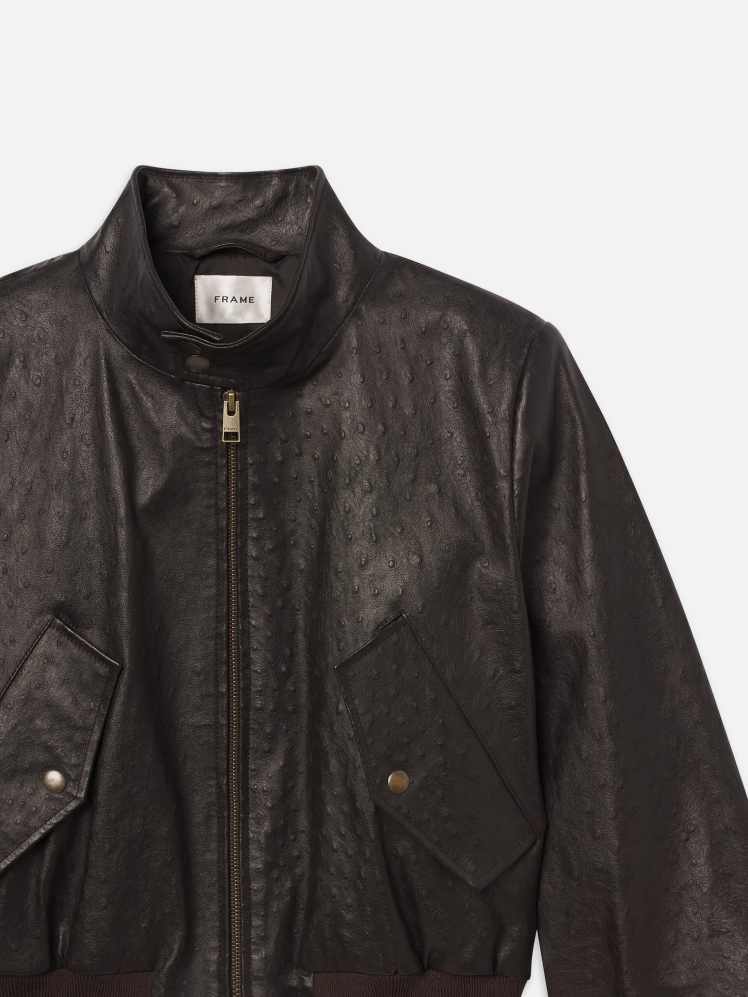 The Leather Harrington Jacket -- Coffee 2 The Leather Harrington Jacket -- Coffee - Image 2