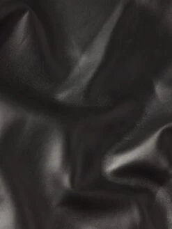 The Leather Zip Front Jacket -- Black -Frame Fashion Shop WF25LJA006 BLK FABRICDETAIL