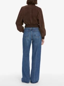 The Suede Harrington Jacket -- Coffee -Frame Fashion Shop WF25LJA009 CFFE 6446