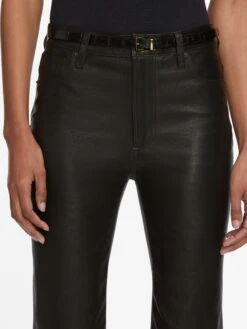 The Leather Reboot Crop -- Black -Frame Fashion Shop WF25LPA005 BLK 4247