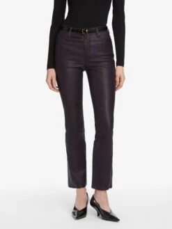 The Leather Reboot Crop -- Dark Royal Purple -Frame Fashion Shop WF25LPA005 DRYP 10657 V2