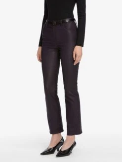 The Leather Reboot Crop -- Dark Royal Purple -Frame Fashion Shop WF25LPA005 DRYP 10675 V2