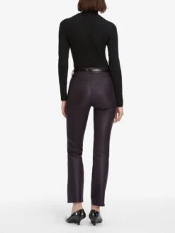 The Leather Reboot Crop -- Dark Royal Purple -Frame Fashion Shop WF25LPA005 DRYP 10693