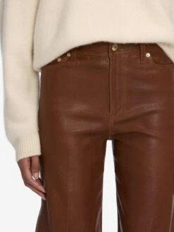 Le Slim Palazzo Leather -- Cedar -Frame Fashion Shop WF25LPA010 CEDA WF25KSW054 CREA 8876