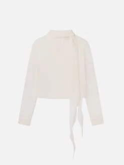 The Wisp Tie Blouse -- Cream
