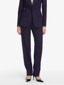 The Cuffed Pleated Trouser -- Royal Purple -Frame Fashion Shop WF25WBZ001 RYPL WF25WPA001 RYPL 10473