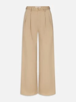 The Pleated Stilt Trouser -- Light Khaki