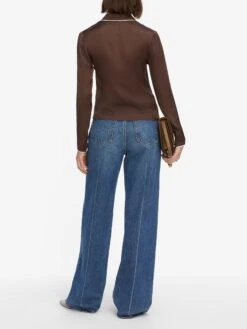 The Slim Essential Shirt -- Coffee Multi -Frame Fashion Shop WF25WSH006 COFM 2309