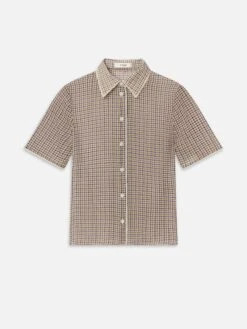 The Silk Check Shirt -- Houndstooth Multi