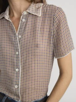 The Silk Check Shirt -- Houndstooth Multi -Frame Fashion Shop WF25WSH018 HDTM 2019210 GALT 1243