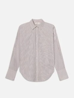 The Striped Boy Shirt -- Aubergine Multi