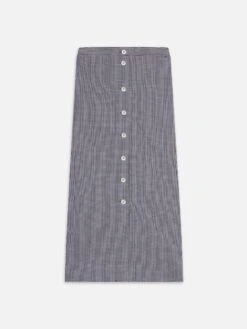 The Check Skirt -- Navy Multi