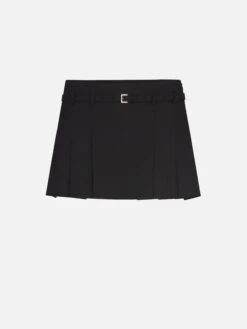 The Pleated Mini Skirt -- Black