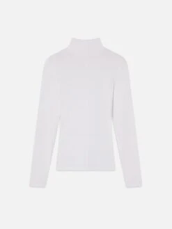 Rib Turtleneck -- White -Frame Fashion Shop WP25JKT019 WHT B V2