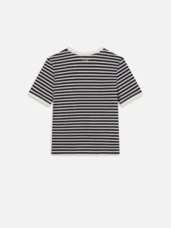 Ritz Striped Baby Tee -- Navy Multi 9 Ritz Striped Baby Tee -- Navy Multi -Frame Fashion Shop WP25JTE006 NAMU B