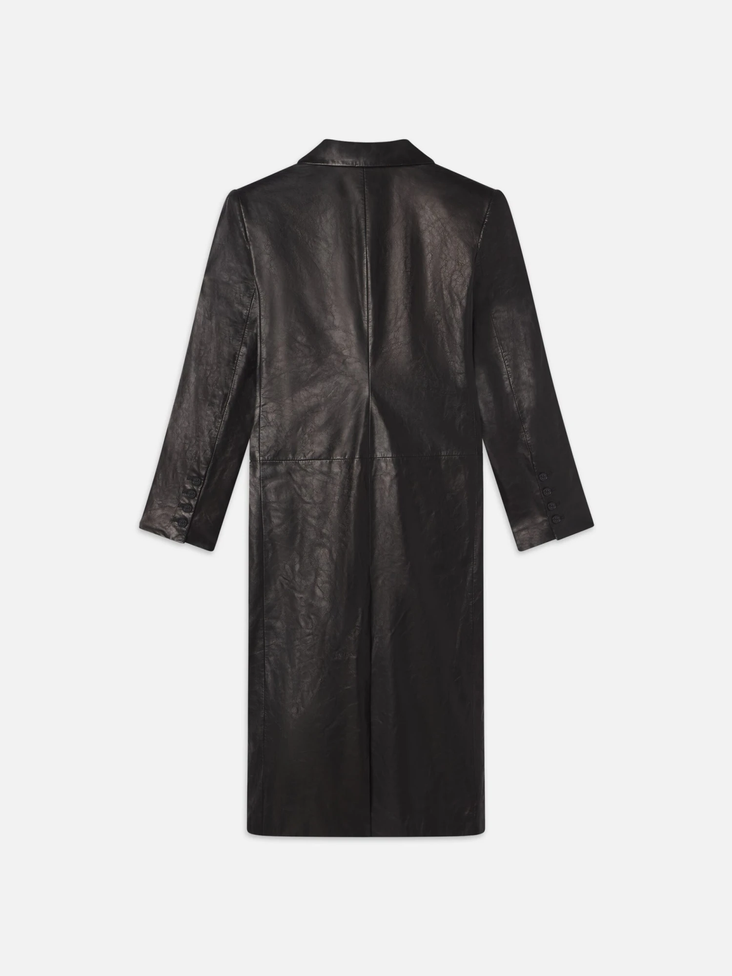 Tailored Leather Coat -- Black 4 Tailored Leather Coat -- Black - Image 4