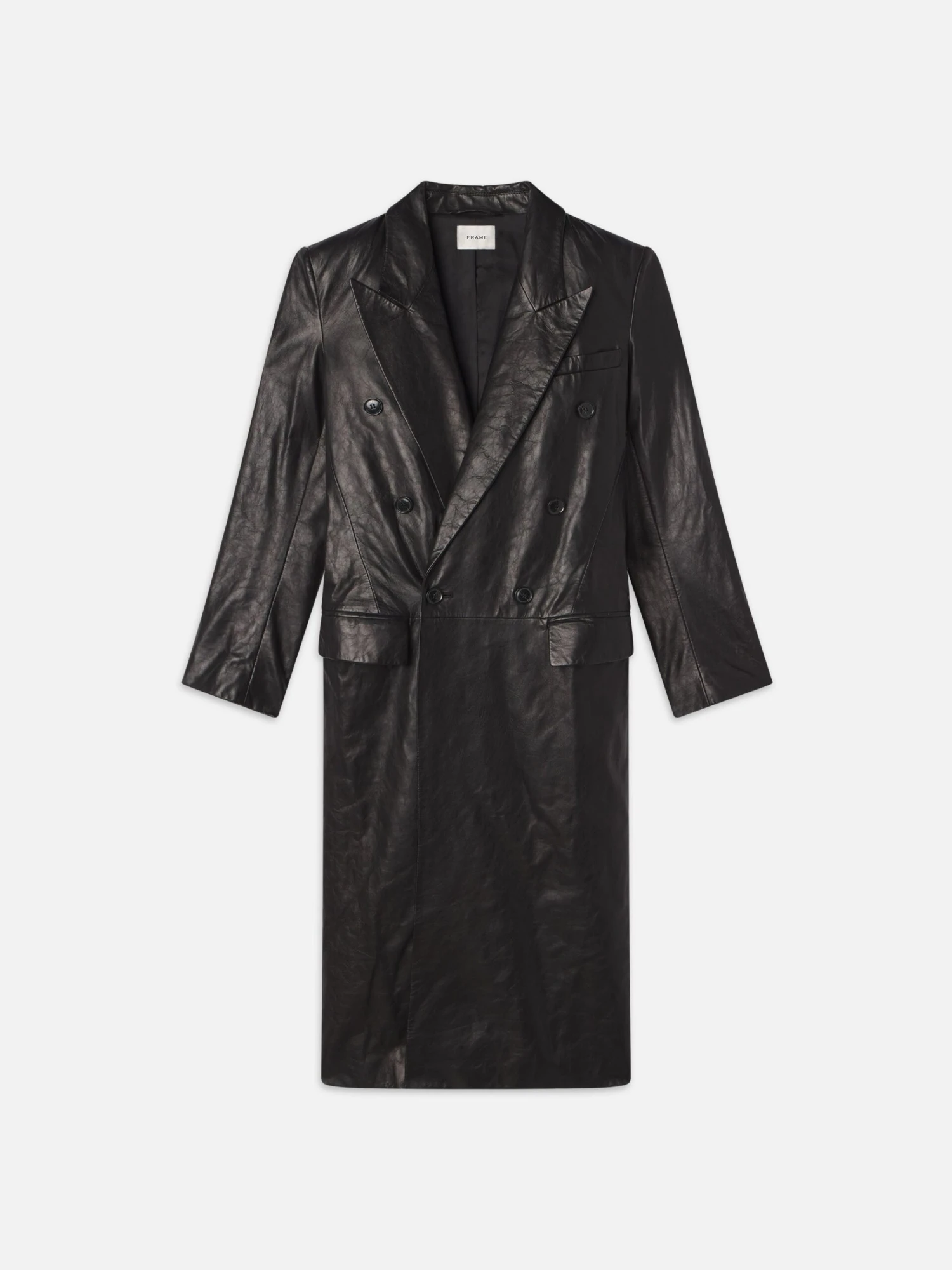Tailored Leather Coat -- Black 1 Tailored Leather Coat -- Black