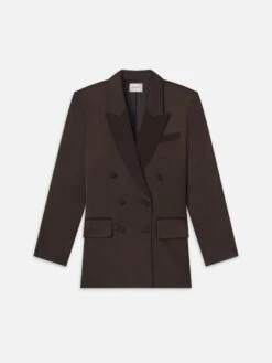 Double-Breasted Slim Blazer -- Espresso