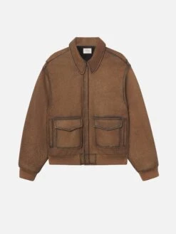 The Distressed Leather Jacket -- Dark Camel