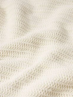 The Crochet Blazer -- Cream 7 The Crochet Blazer -- Cream -Frame Fashion Shop WS25KSW024 CREA FABRIC DETAIL