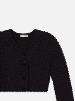 The Bubble Cardi -- Black -Frame Fashion Shop WS25KSW041 BLK DETAIL