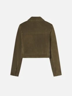 The Small Suede Jacket -- Cypress -Frame Fashion Shop WS25LJA003 CYPR DET V2