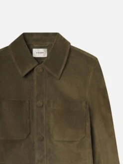 The Small Suede Jacket -- Cypress -Frame Fashion Shop WS25LJA003 CYPR FRDET V2